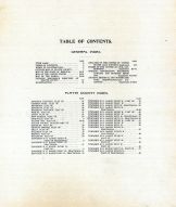 Table of Contents, Platte County 1907